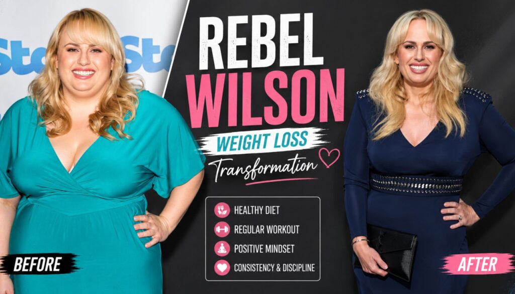 Rebel Wilson weight loss transformation before and after
