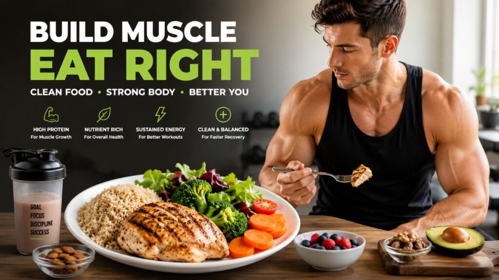 muscle gain diet plan with healthy foods