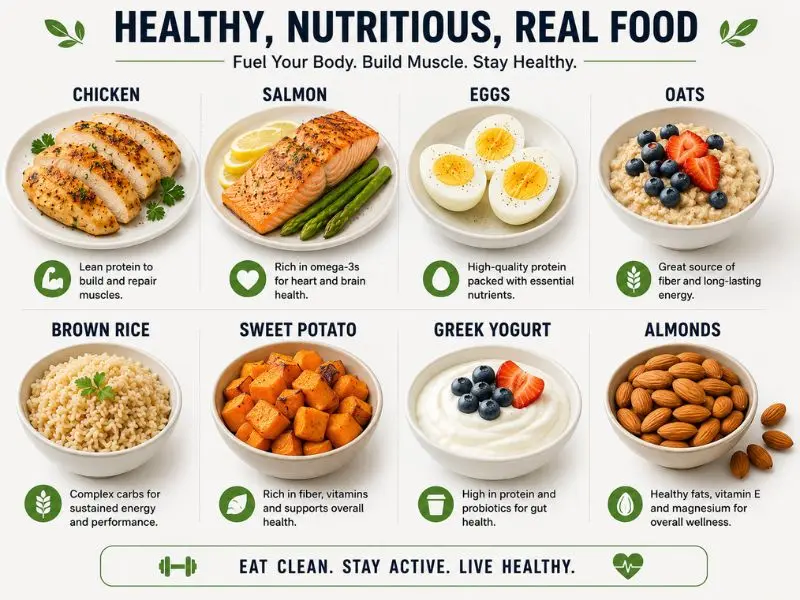 Best foods for a diet to lose fat and gain muscle