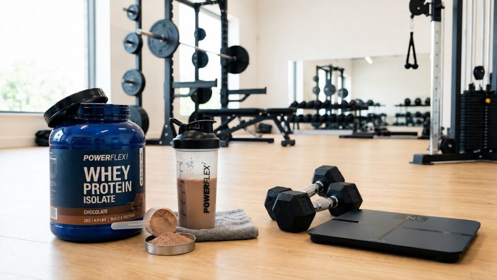 Best protein powder for weight loss with shaker bottle and fitness equipment