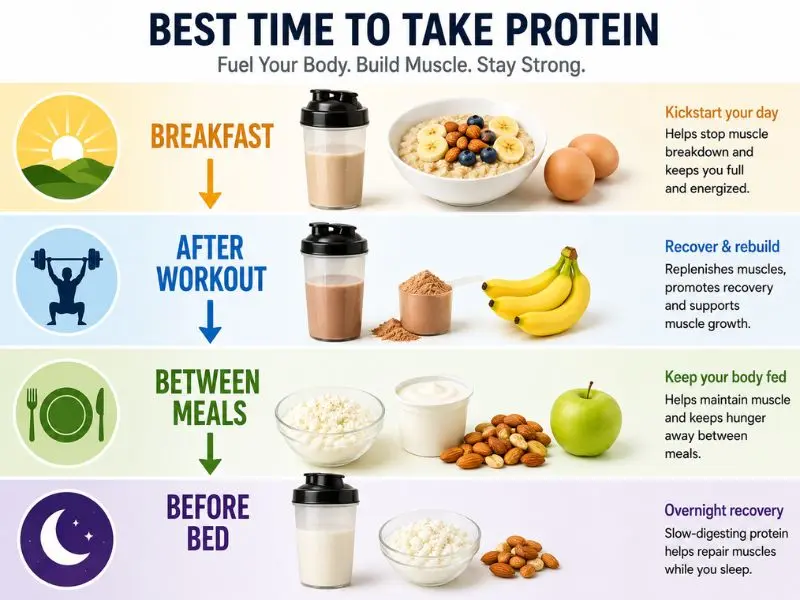 Best times to consume protein for muscle recovery and growth