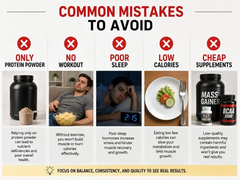 Common mistakes that can slow muscle gain progress