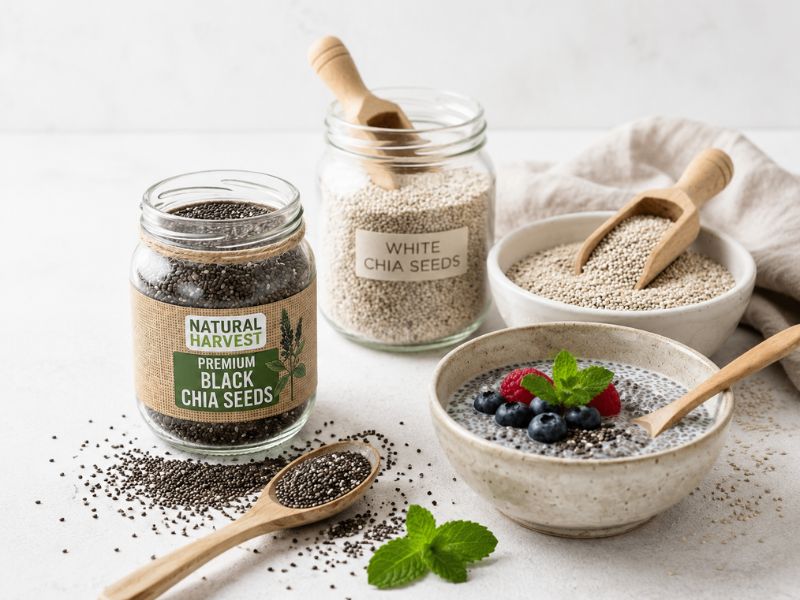 Black vs White Chia Seeds Comparison