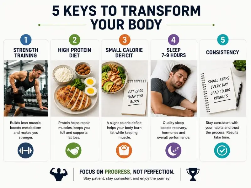 steps to gain muscle and lose fat successfully