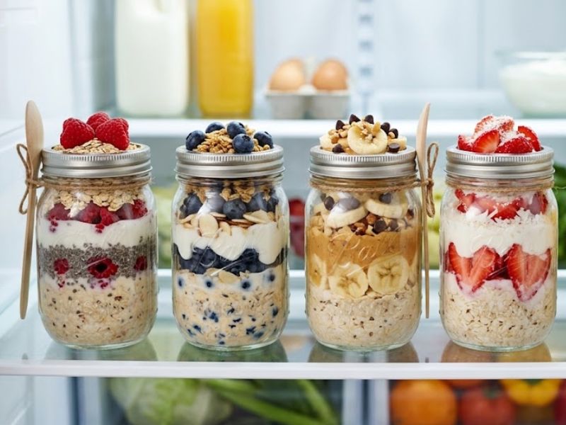 Meal prep overnight oats for weight loss