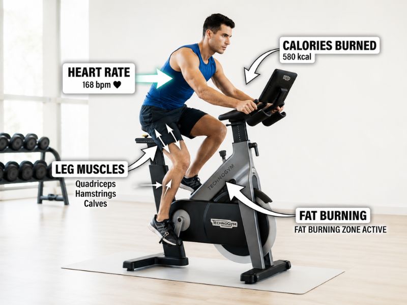 How a gym bicycle for weight loss burns calories and body fat