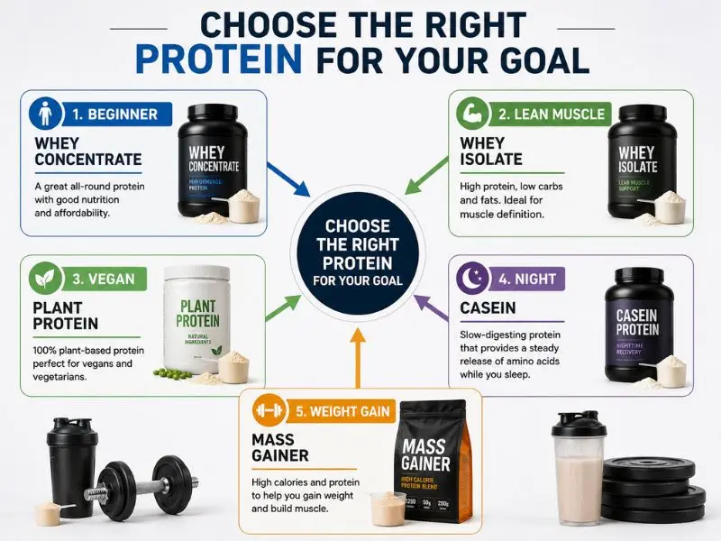 Guide to choosing the best protein based on muscle gain goals