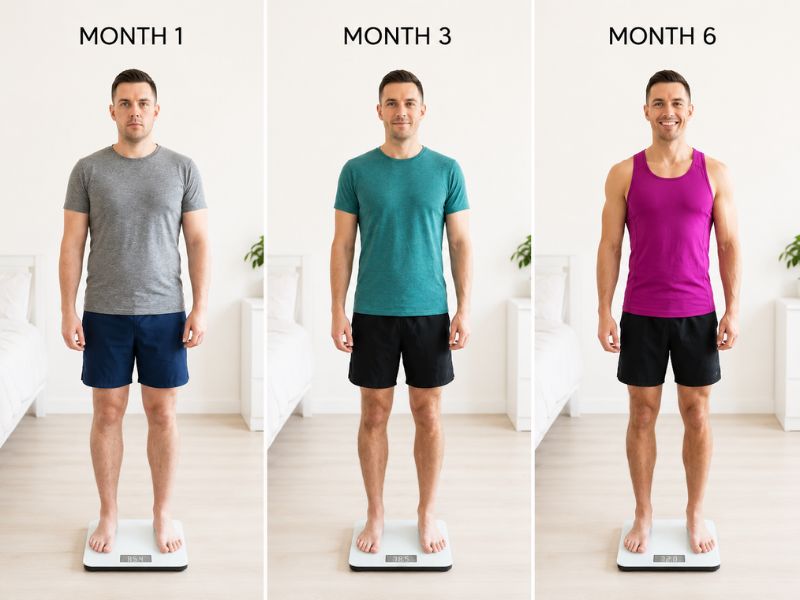 progress photos vs scale weight comparison
