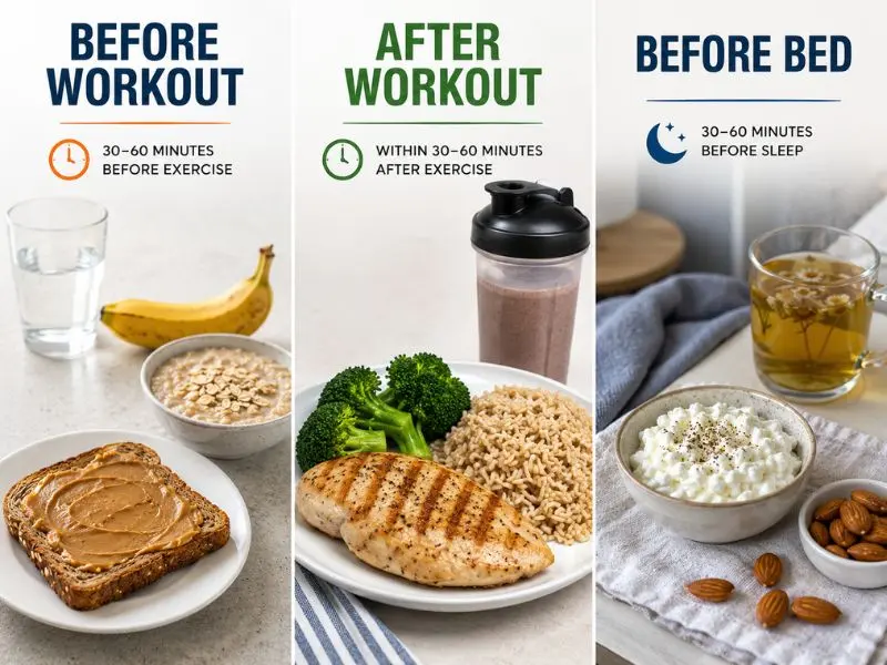 Best meal timing for muscle gain before and after workouts