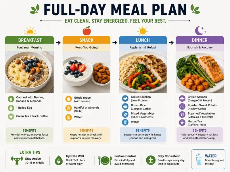 Sample diet to lose fat and gain muscle meal plan