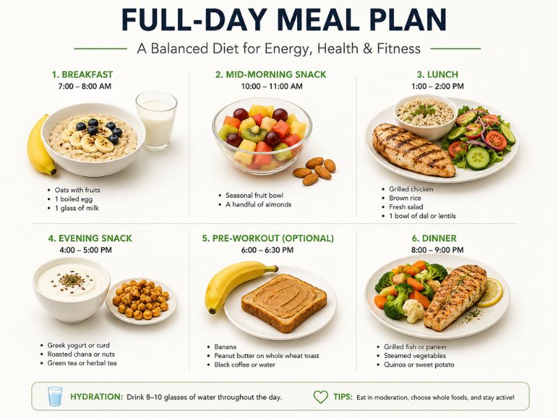 one day muscle gain diet plan meal plan