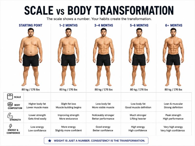 weight loss images before and after vs scale weight