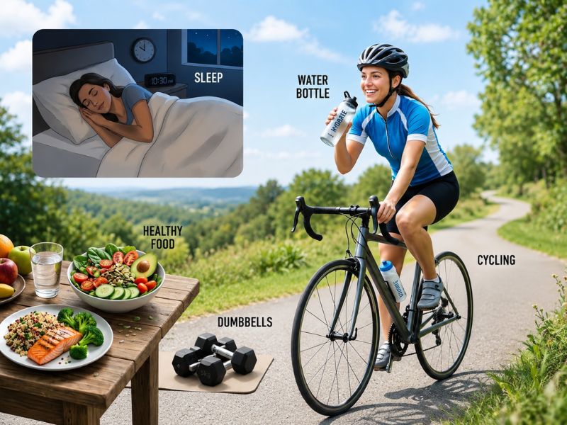 Healthy habits to maximize weight loss with a gym bicycle