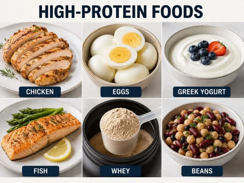 high protein foods to build muscle in a calorie deficit
