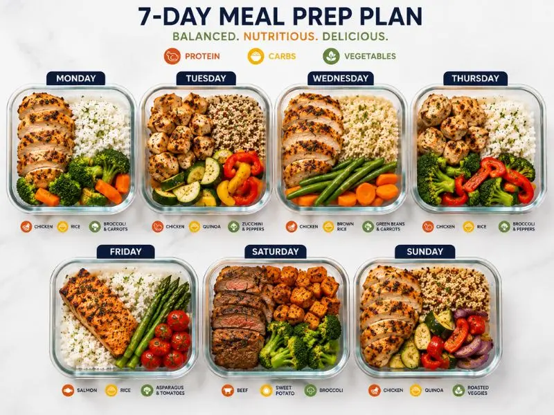 7 day muscle gain meal prep plan