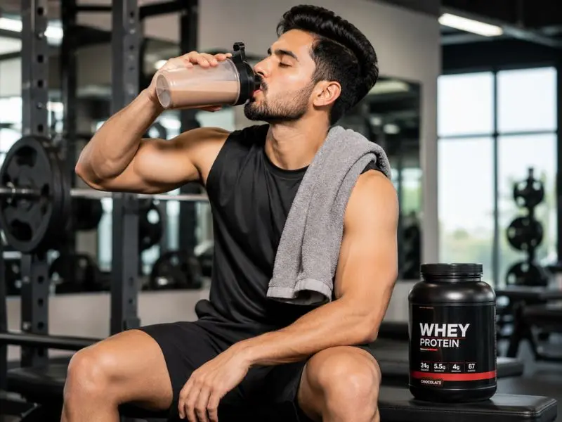 Protein shake after strength training