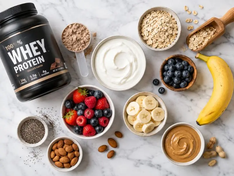 Ingredients for homemade protein shakes for muscle growth