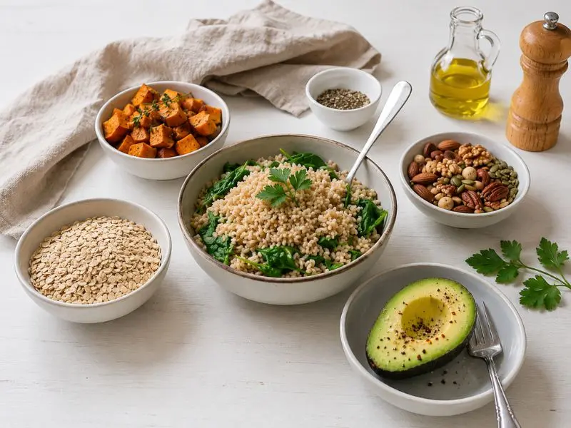healthy carbs and fats for muscle gain