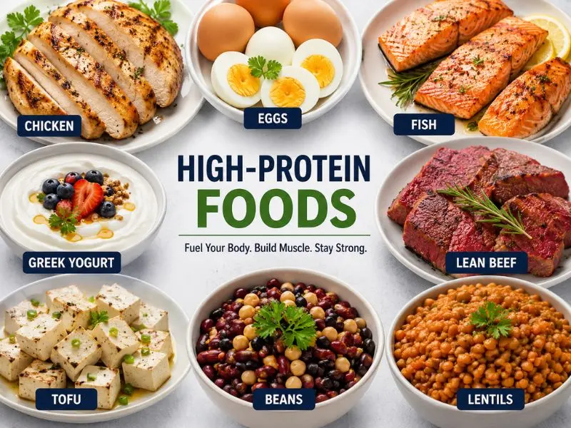 Different animal and plant based protein sources for muscle gain