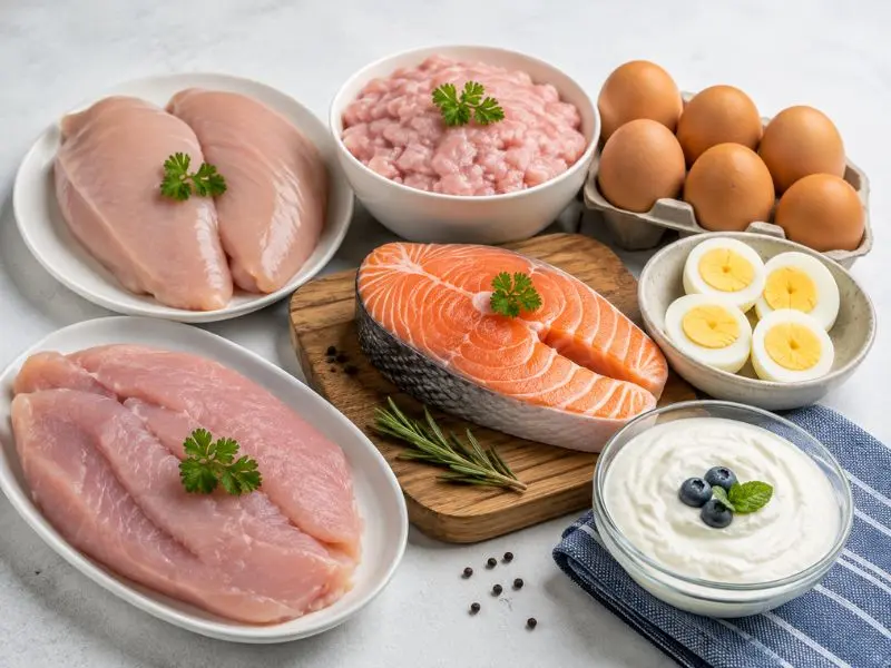 high protein foods for muscle gain meal prep