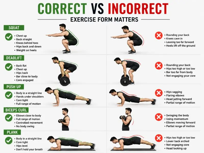 proper form for core exercises