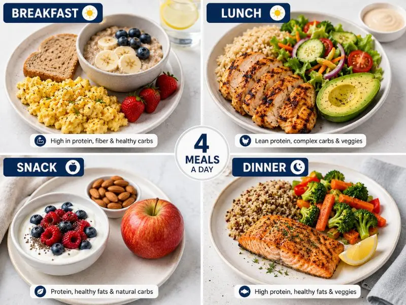 lose fat gain muscle eating plan one day meal plan