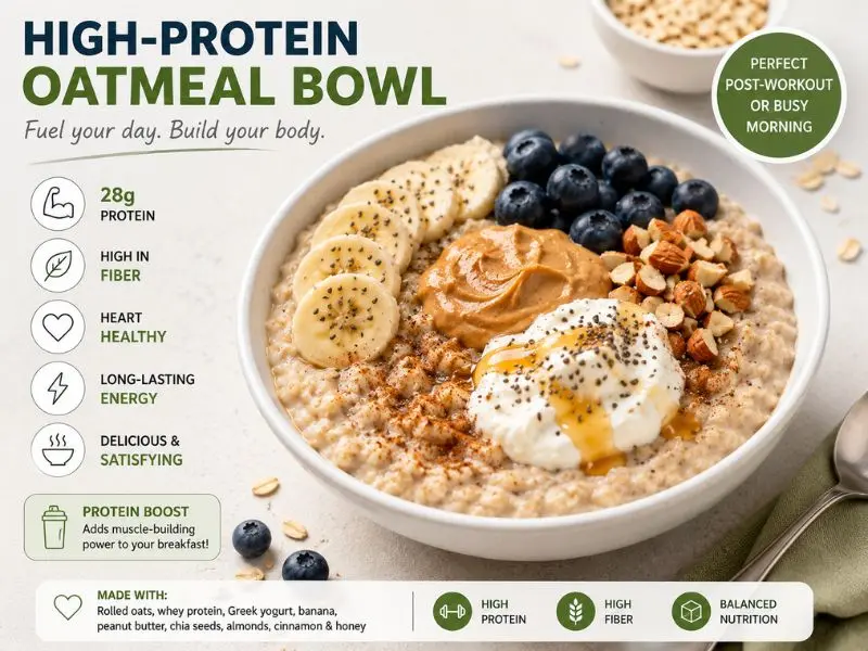 High protein oatmeal recipe for muscle gain