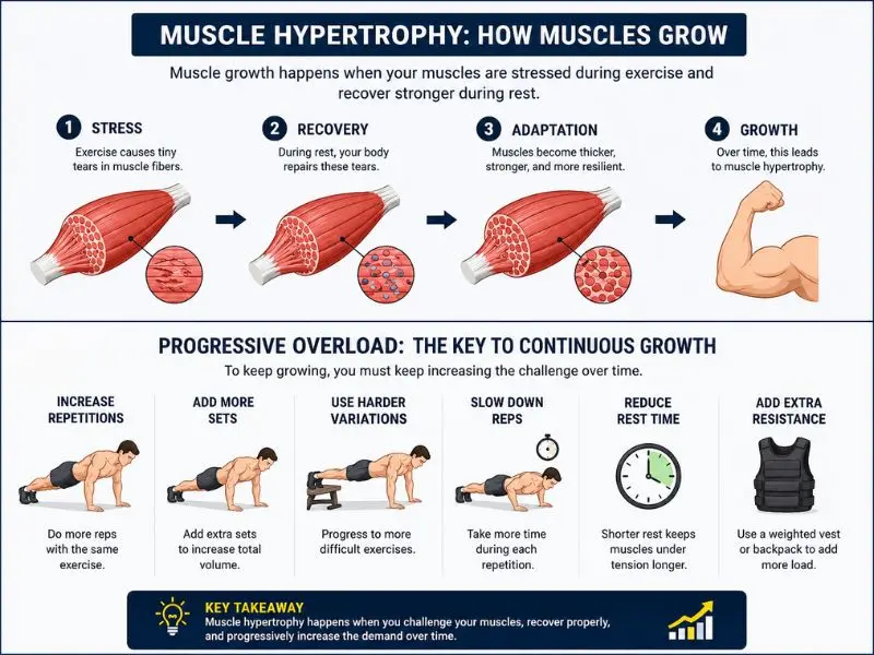 can i gain muscle with calisthenics muscle hypertrophy process