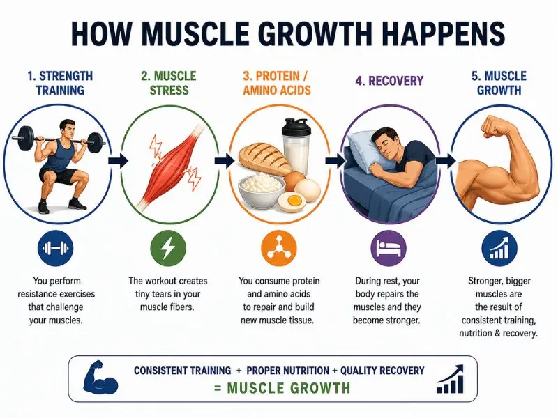 How protein and resistance training support muscle growth and recovery