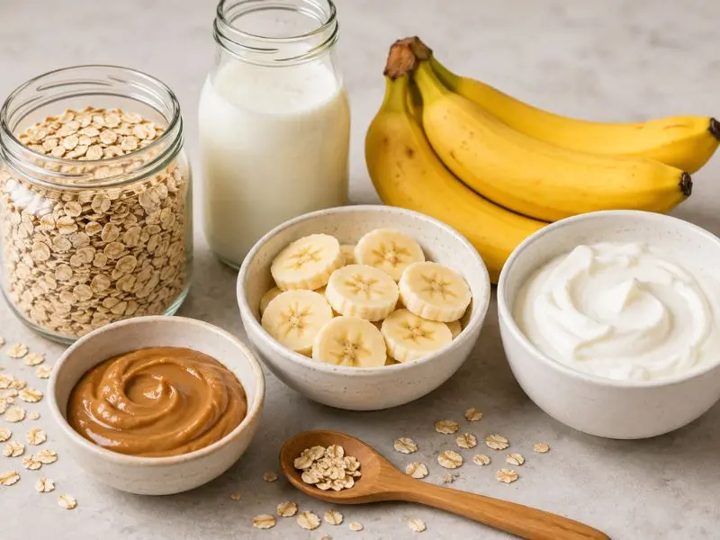 High-calorie oatmeal ingredients for muscle gain