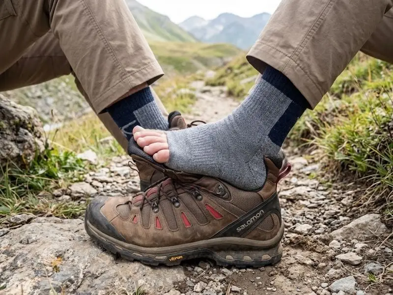 proper hiking boot fit and toe room