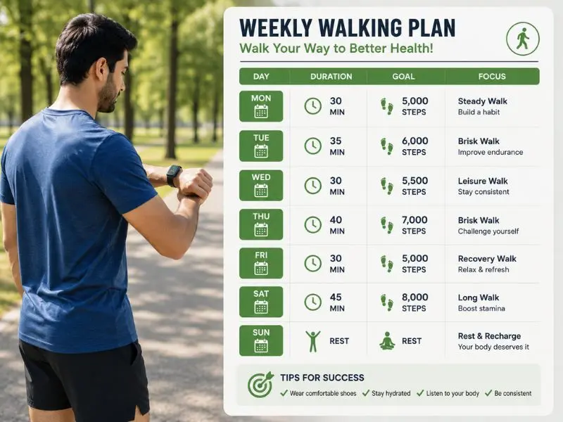 Simple daily walking routine you can maintain