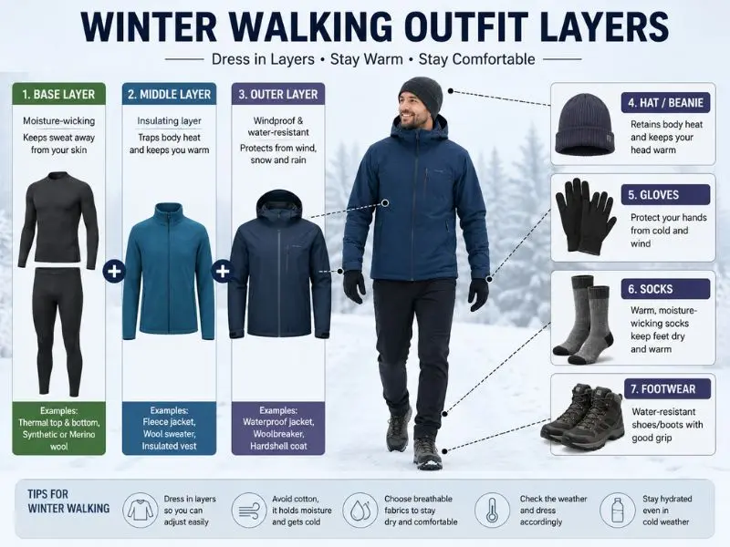 What to wear for cold weather walking