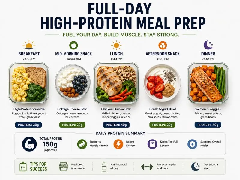 High protein meal plan for muscle gain