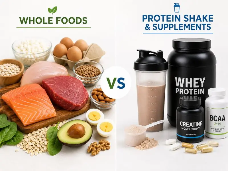 supplements vs whole foods for muscle gain
