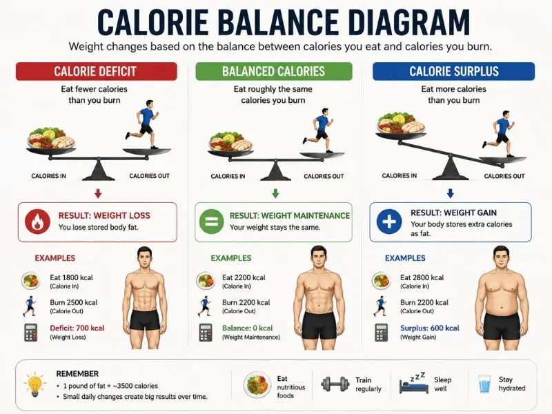 moderate calorie deficit for fat loss and muscle gain