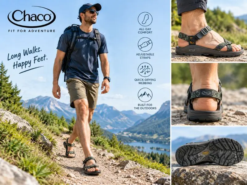 Chaco CushZ Toe-Loop walking sandal for long walks