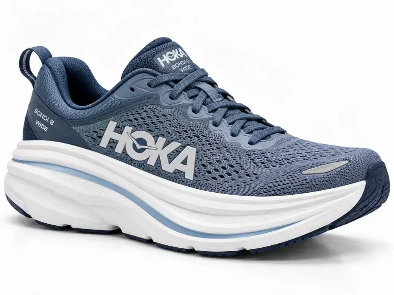 HOKA Bondi 9 Wide cushioned walking shoe