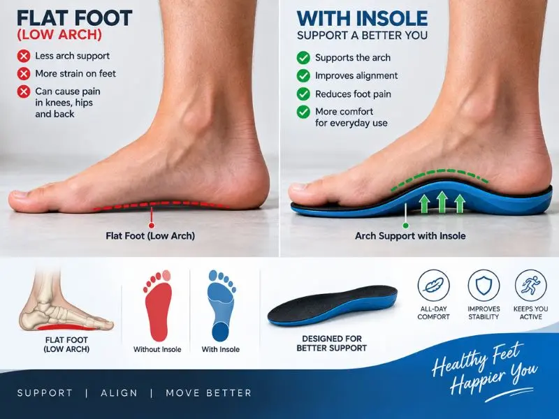 how insoles support flat feet