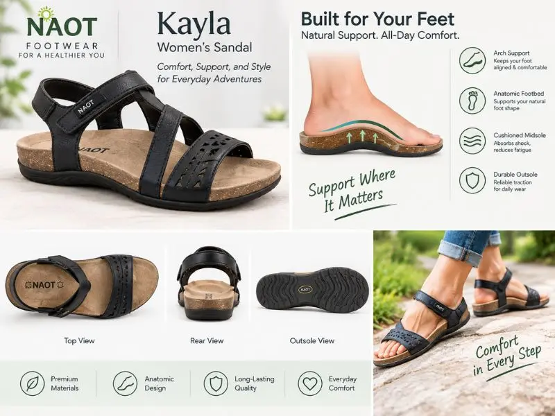 Naot Kayla sandal with arch support