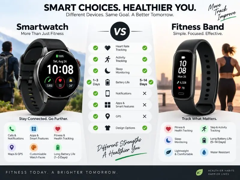 fitness watch and fitness band comparison