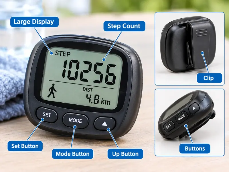 features to look for in the best pedometers